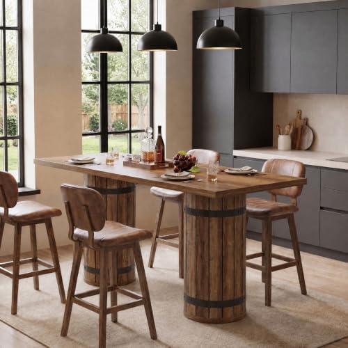 Tribesigns 70.9" Long Dining Table for 4-6, Counter Height Kitchen Table