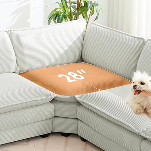 ROWHY 113'' Modular Sectional Cloud Couch, 5 Seater Corner Sofa Big Comfy Corduroy Oversized L Shaped Couch with 2 Pillows, Ottoman, Deep Seat Sectional Couches for Living Room, Light Grey