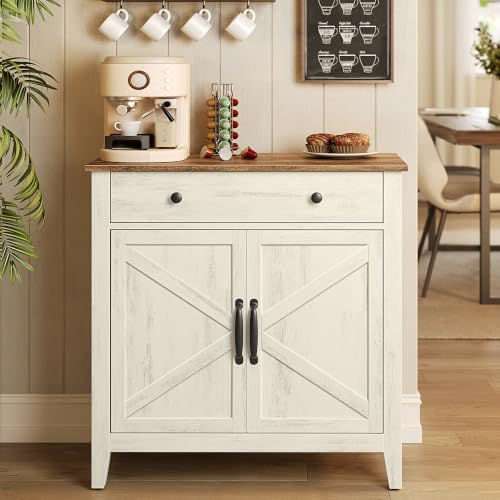 VASAGLE Buffet Cabinet, Coffee Bar with a Drawer, Adjustable Shelf