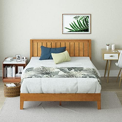 Zinus Alexis Deluxe Wood Platform Bed Frame with Headboard, Full