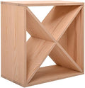 JAXPETY 24 Bottle Wine Rack Holder Compact Cellar Cube Bar Storage Kitchen Decor Wood Display Home,Natural