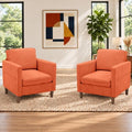 Accent Chair Set of 2, Living Room Chairs, Chenille Reading Armchair