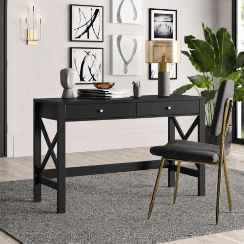 ChooChoo 47.2 Inches Farmhouse Computer Desk with 2 Drawers