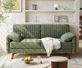 ONBRILL 64.5" Loveseat Sofa, Chenille Loveseat Couch for Living Room, Green