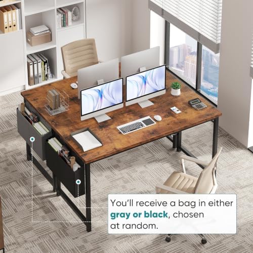 OLIXIS Computer Desk, 55 Inch Gaming Desks for Home Office Small Spaces