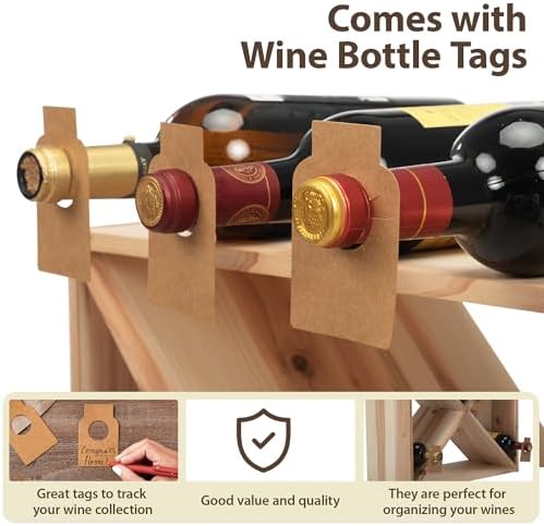 JAXPETY Stackable Wine Rack 48 Bottle Liquor Display Storage Cube Free Standing Floor Wine Cabinet for Cellar & Kitchen
