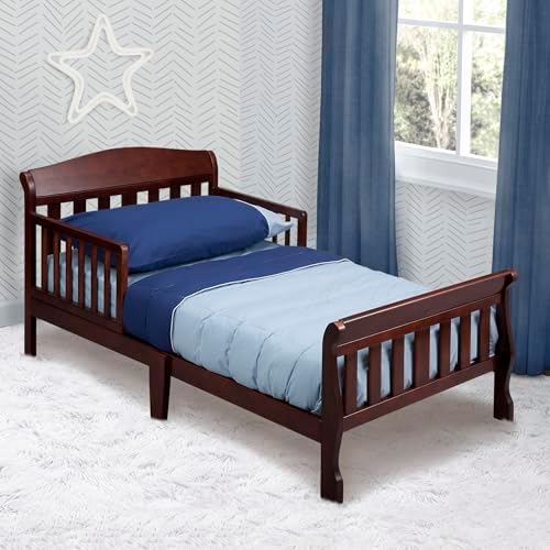 Delta Children Canton Toddler Bed & Toddler Mattress, Cherry