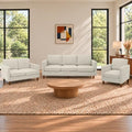3-Piece Sofa Set for Living Room, Chenille Couch with Loveseat and Chair