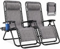 NEWBULIG Zero Gravity Chairs Set of 2, Folding Lounge Recliner Chair