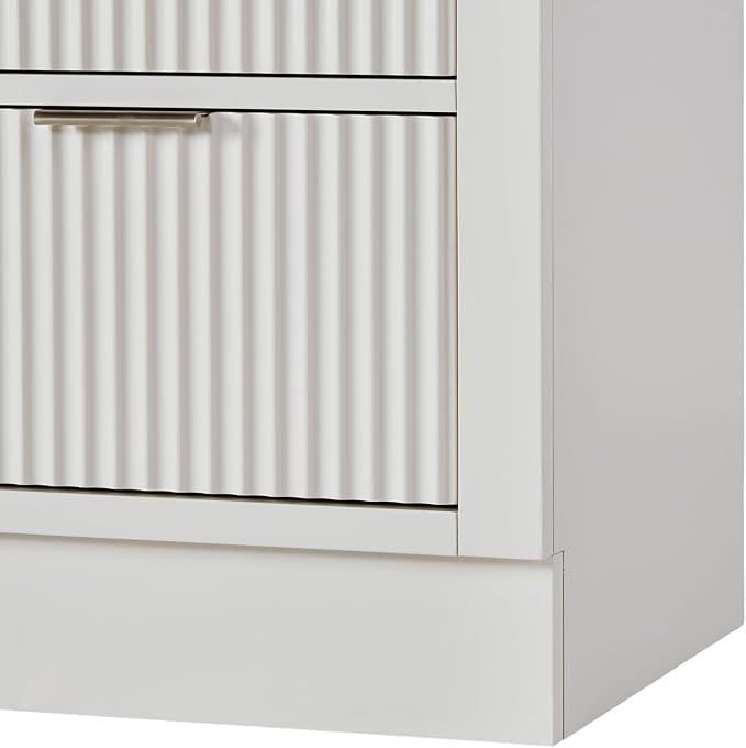 ARIEL Milan Bathroom Storage Cabinet 65”H x 20”W x 16”D Warm White