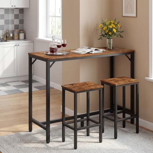 MAHANCRIS Bar Table, 35.4-Inch Counter Height Pub Table, Cocktail Table