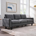 AMERLIFE 3 Seater Sofa, Deep Seat Couch with Metal Support, Linen Gray