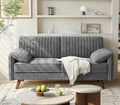 ONBRILL 64.5" Loveseat Sofa, Chenille Loveseat Couch for Living Room, Grey