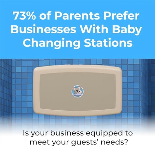 Koala Kare Surface-Mounted Horizontal Baby Changing Station, Model KB300-00 (Beige)