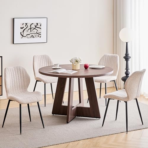 Round Dining Table Set for 4, Kitchen Table and Chairs