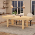 GarveeHome 63 in-86.6 in Extendable Dining Room Table for 6-10