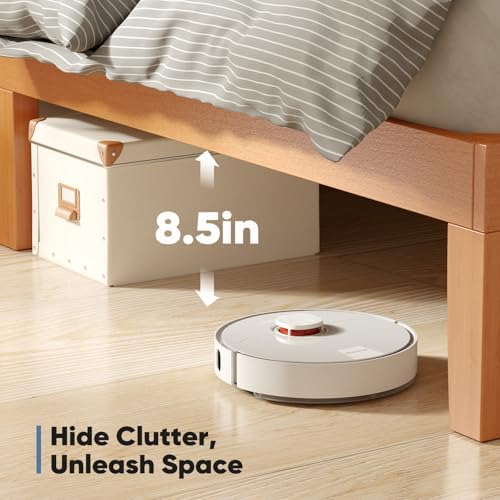 DUMOS Queen Bed Frame, Solid Wooden 12IN Platform Bed Base with Sturdy Wood Slat Support, Noise-Free Design, No Box Spring Needed, Easy Assembly, Natural Pine