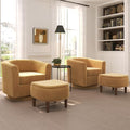 360° Swivel Accent Chair with Storage Ottoman Set of 2