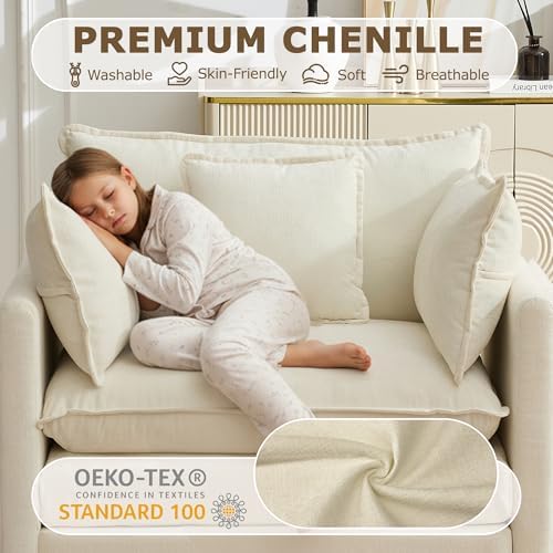 42" Modular Sectional Sofa, Cloud Couch Single-Seat Accent Chair