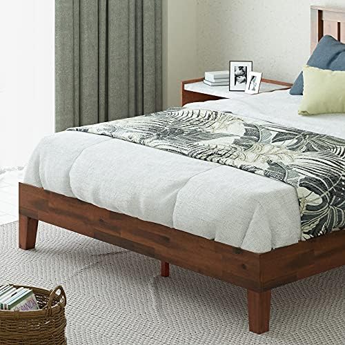 ZINUS Vivek Deluxe Wood Platform Bed Frame with Headboard, Wood Slat Support, No Box Spring Needed, Easy Assembly, Queen