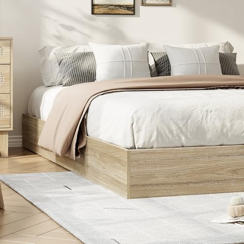 GarveeHome Wood Platform Bed Frame, Twin XL Bed Frame Without Headboard