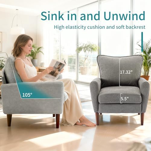 OLIXIS Comfy Accent Chair for Living Room Bedroom and Waiting Room