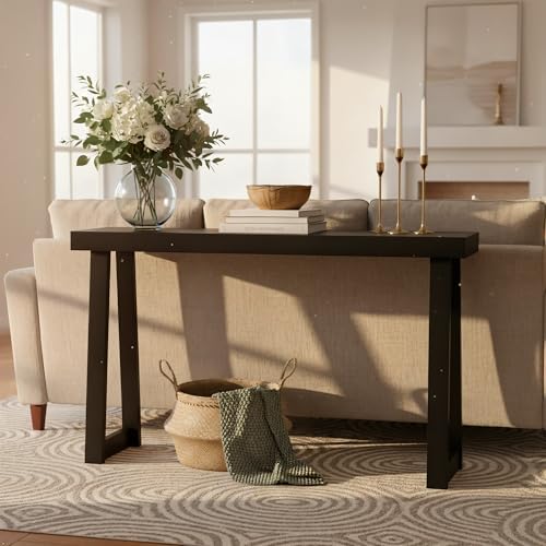 Plank+Beam Classic Console Table, 56 Inch, Black