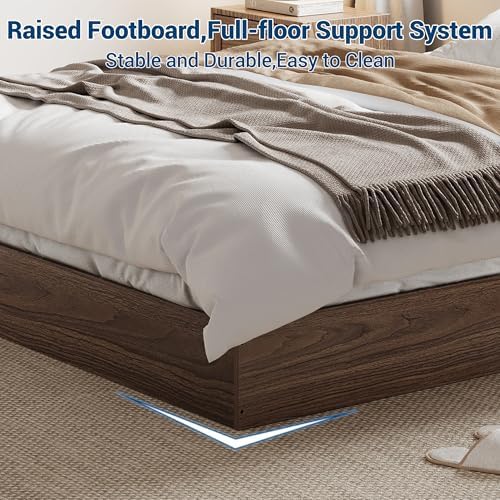 GarveeHome Wood Platform Bed Frame, Full Bed Frame Without Headboard