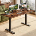 SANODESK Large Solid Wood Standing Desk Dual Motor 72"x29.9" Brown/Black