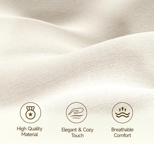 ONBRILL King Size Headboard with Storage, LED Light, Off White