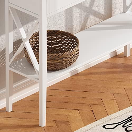 ChooChoo 39" Entryway Table with Drawers and Storage Shelf