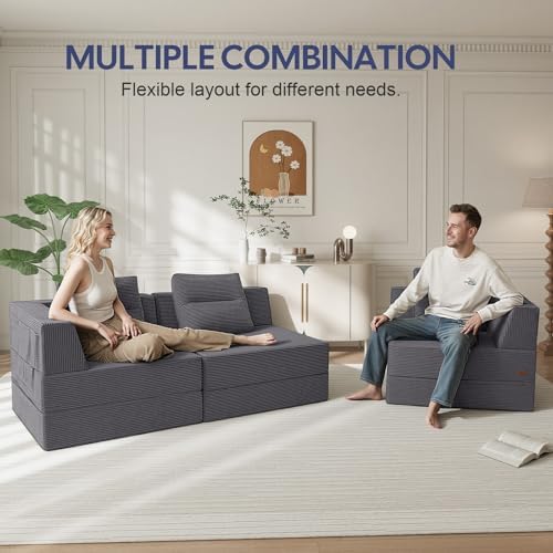 COMAX Futon Sofa Bed, Convertible Sofa Bed, Folding Boneless Couches