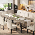 Garvee 87" Industrial Dining Table, Extra Large Kitchen Table, Grey