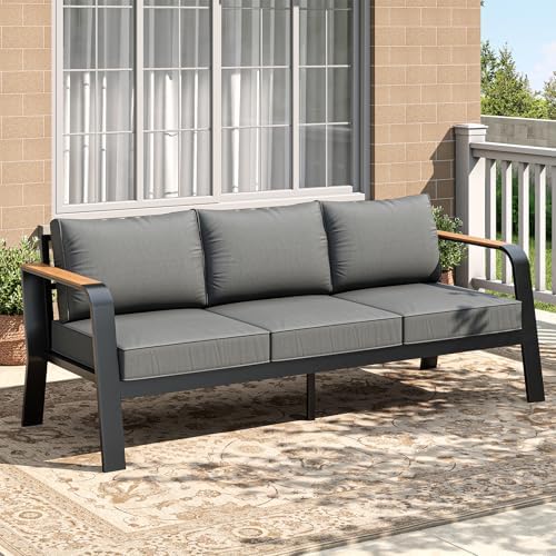 Garvee Aluminum Outdoor Patio Furniture Set with Coffee Table 4 Seats
