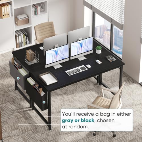 OLIXIS Computer Desk, 55 Inch Gaming Desks for Home Office Small Spaces