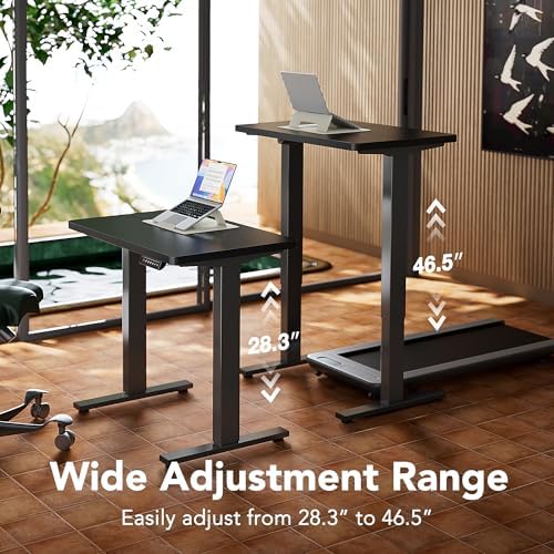 HUANUO 55x28 Inch Electric Standing Desk, Height Adjustable, Black