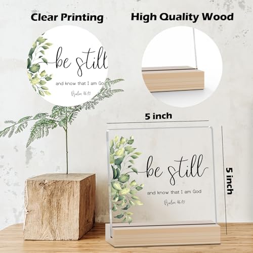 Farmhouse Decor, Acrylic Christian God Home Decorations, Aesthetic Entry Way Table Shelf Decor, Living Room Table Accessories, Boho Office Decorations For Work (01)