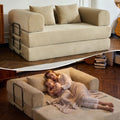 59" Convertible Sofa Bed, Boneless Sleeper Futon Couch for Small Spaces