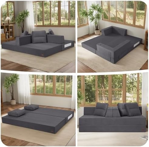 COMAX Futon Sofa Bed, Convertible Sofa Bed, Folding Boneless Couches