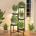 iDavosic.ly Plant Stand Indoor with Grow Lights, 5 Tier Metal Shelf, Black