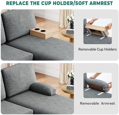 YITAHOME 109"Sectional Couches for Living Room,U Shaped Couch w/4 Seat Sofa