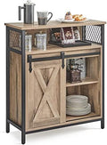 VASAGLE Buffet Cabinet, Coffee Bar with 1 Sliding Barn Door