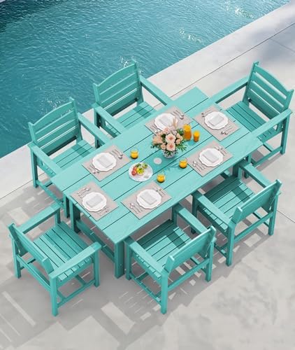 SERWALL Patio Dining Chair Set of 2,All Weather HDPE Dining Chair, Aruba