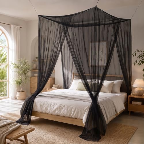 Canopy Bed Curtains for Full Queen King Size Bed, Mosquito Net for Bed