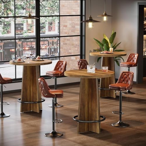 Tribesigns Round Bar Table Set of 3