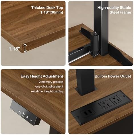 ModernMate 71" L Shaped Executive Standing Desk with 4 Drawers