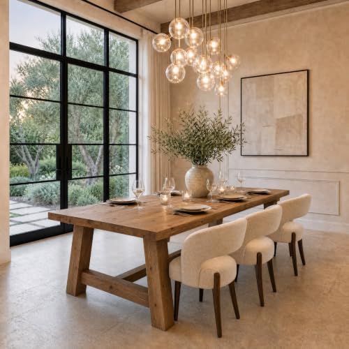 63-Inch Solid Wood Rectangular Dining Table for 4-6 People