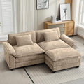 Oprisen 86" Modular Sectional Sofa, Comfy Deep Cloud Couch with Ottoman
