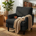 Kromax Accent Chair for Living Room, No Screws Assembly Required, Black