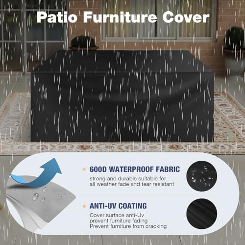 Aoxun Aluminum Patio Furniture Set 2 Seats, Oversized Outdoor Sectional with Washable Thick Cushions,Patio Conversation Sets for Porch, Balcony, Deck